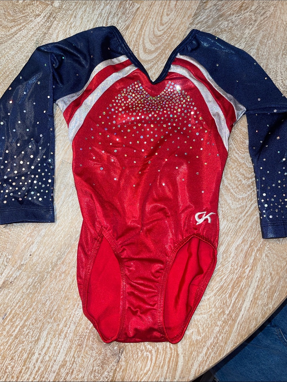 GK Elite Long Sleeve V-Neck Leotard Child Large